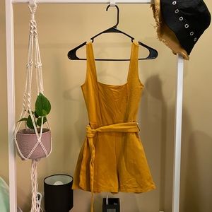 XS Gold Romper w Tie